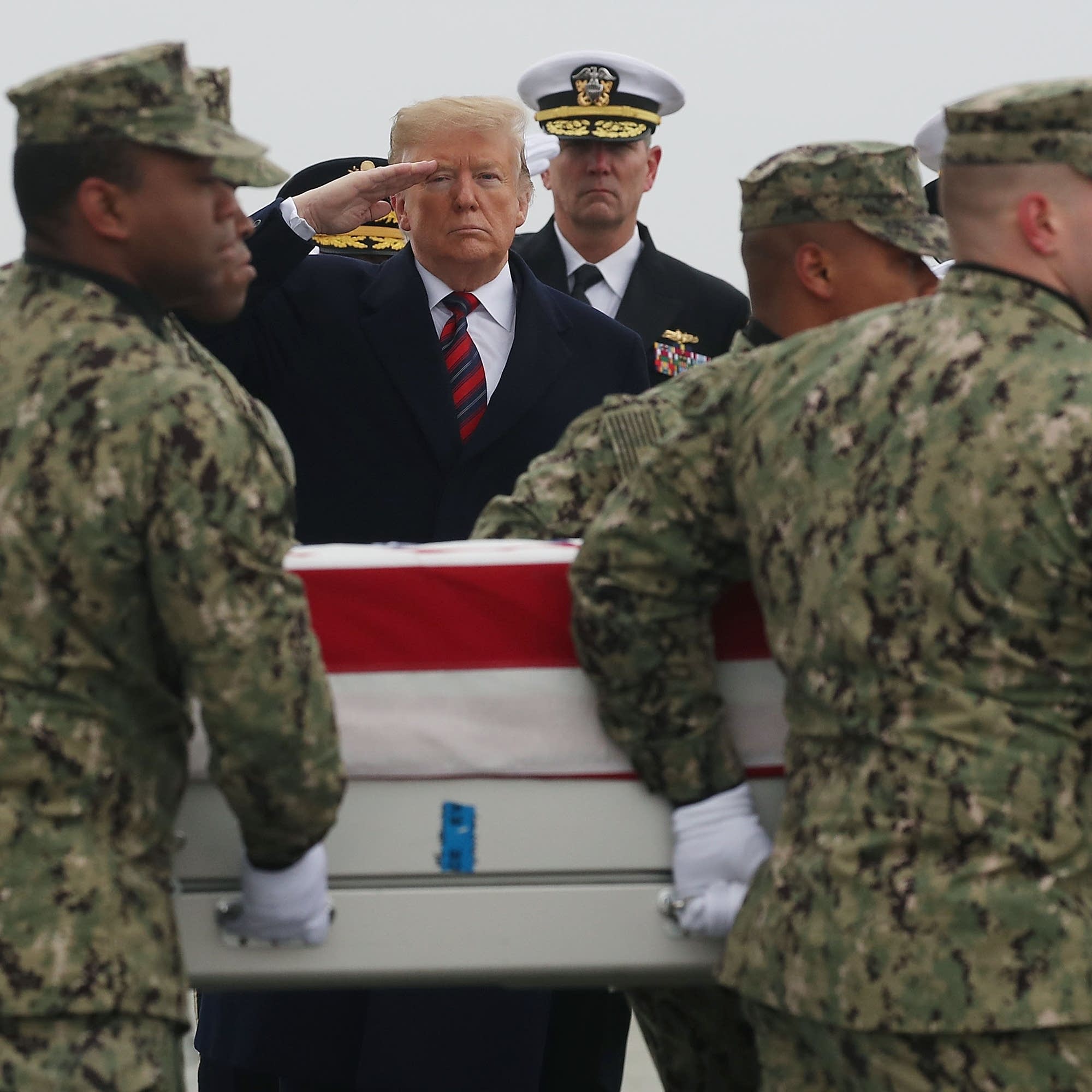 Trump Salutes Remains Of 4 Americans Killed In Syria Attack Mpr News