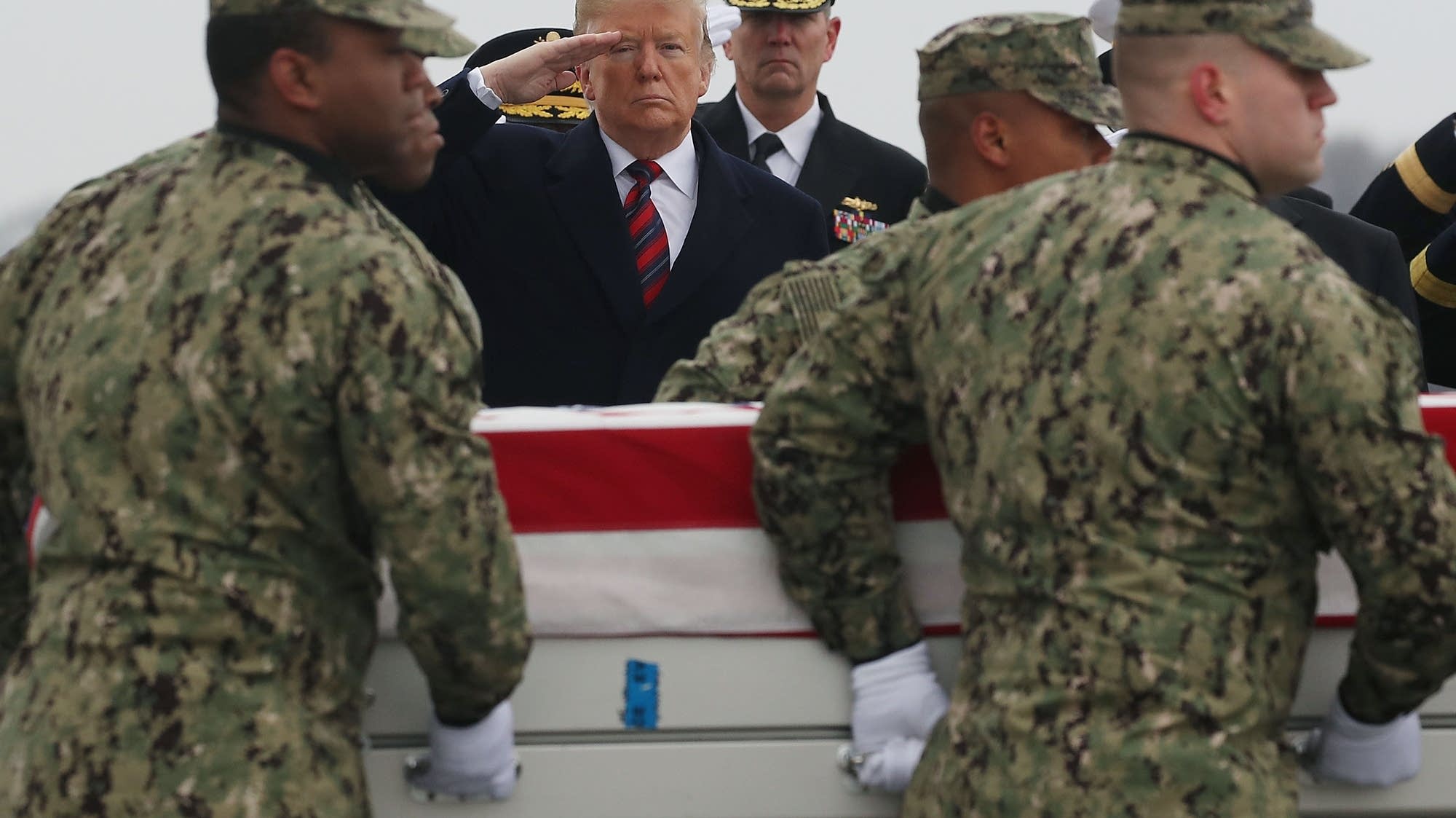 Trump Salutes Remains Of 4 Americans Killed In Syria Attack MPR News