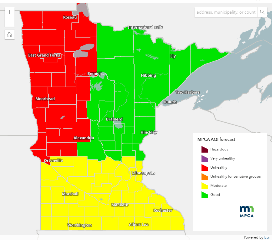 Air quality alert for Friday