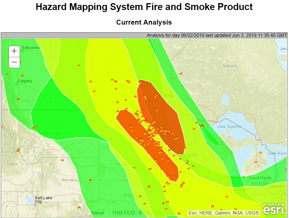 Meteorological summer; smoky ‘wax paper’ skies but warm this week