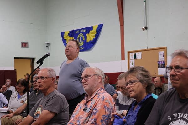 A man asks a question