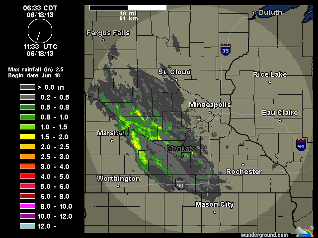 radar estimated rainfall