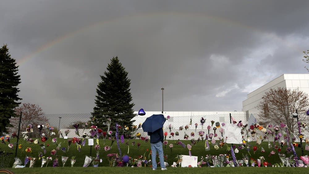 A rainbow appears over Paisley Park.