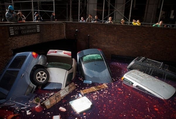 CC NYC Sandy floating cars