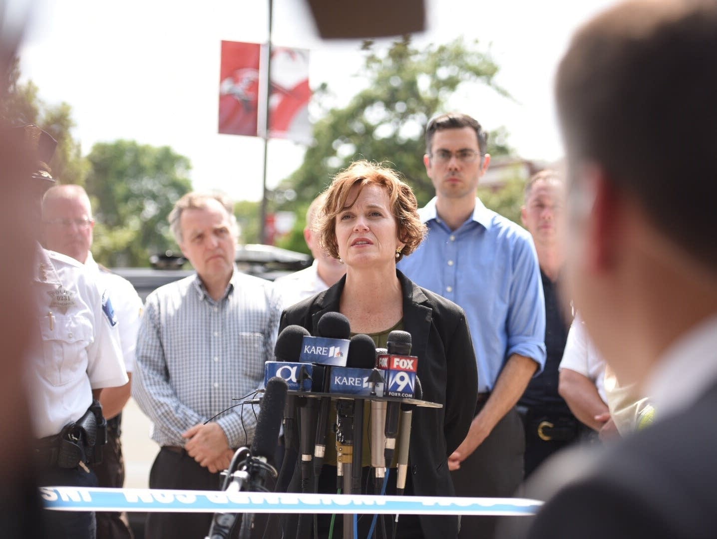 Officials hold news conference after explosion