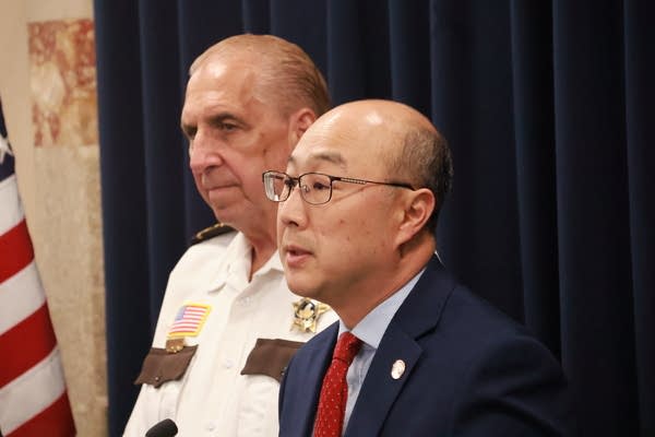 Fletcher and Choi at presser