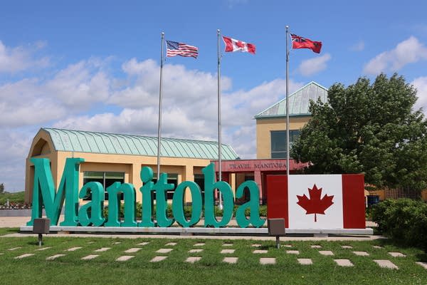 A sign for Manitoba