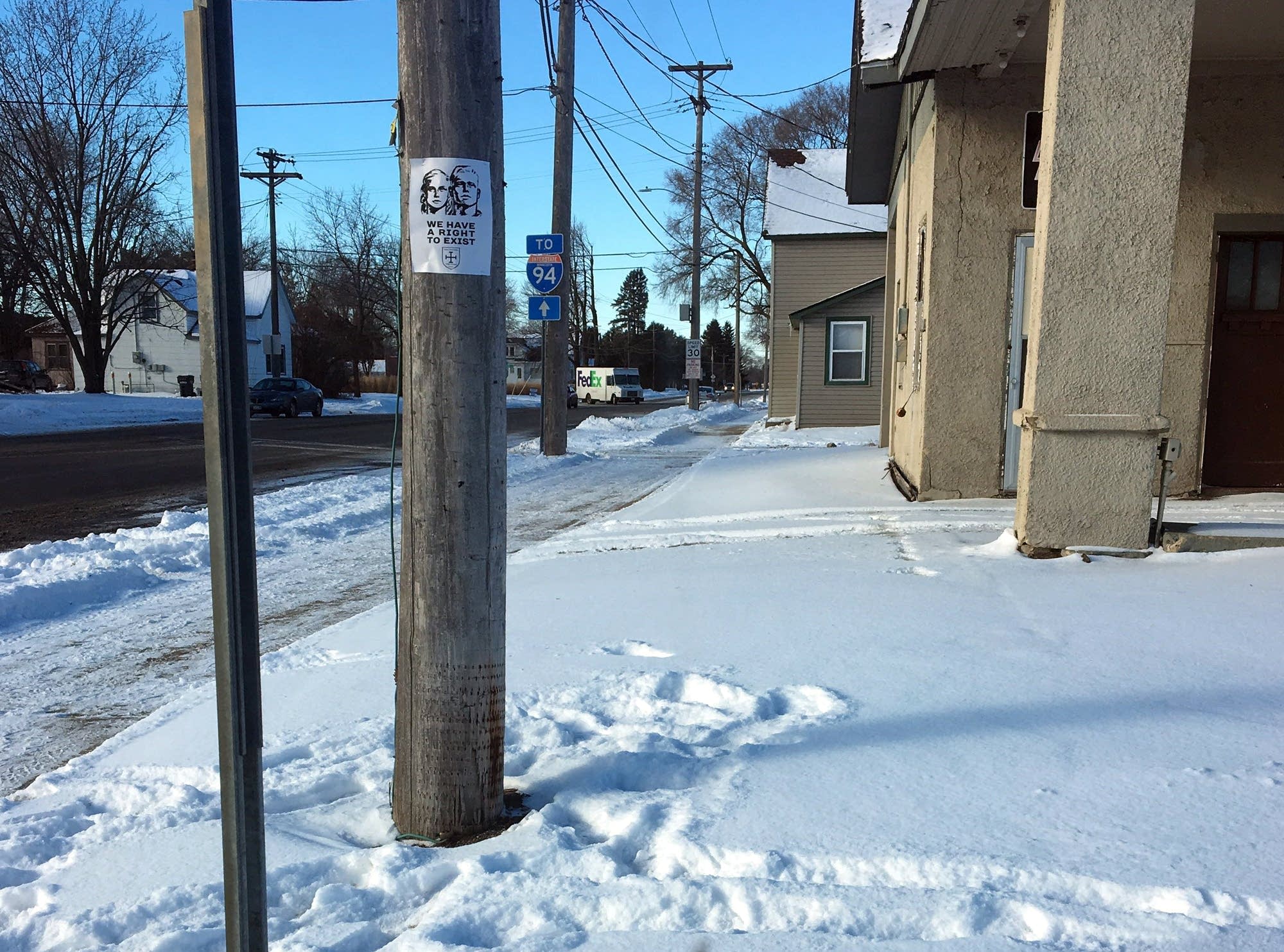 White nationalist messages were posted around St. Joseph.