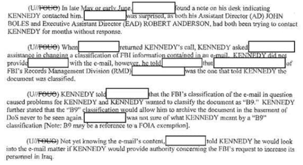 FBI notes from its investigation