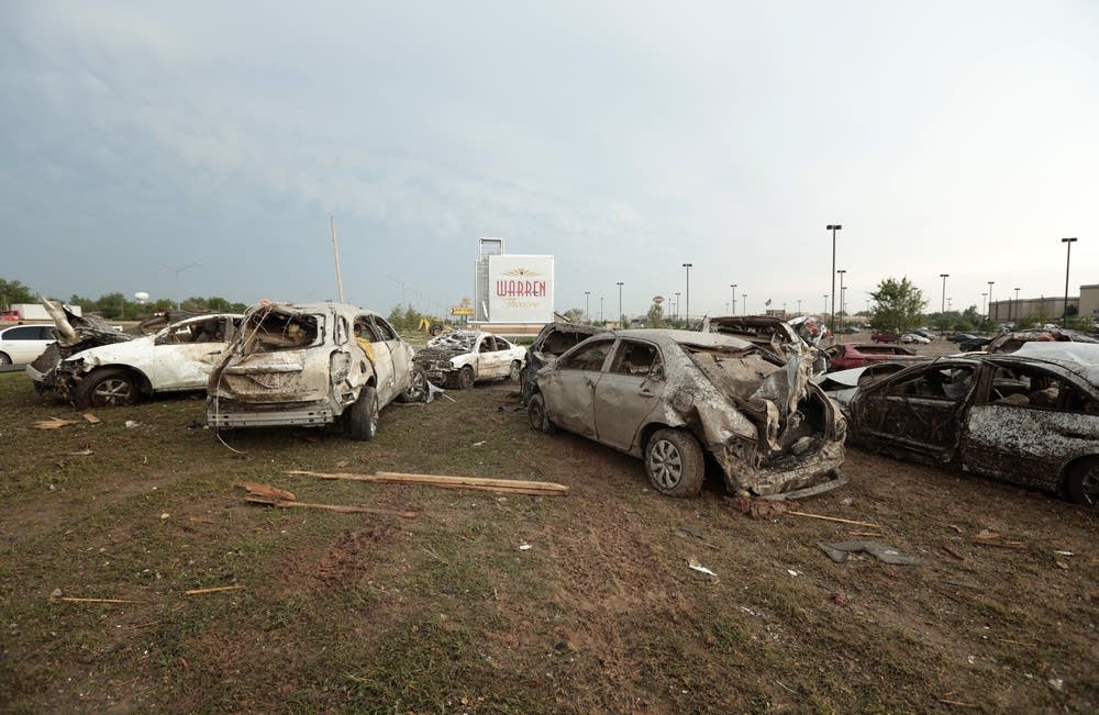 Wrecked cars