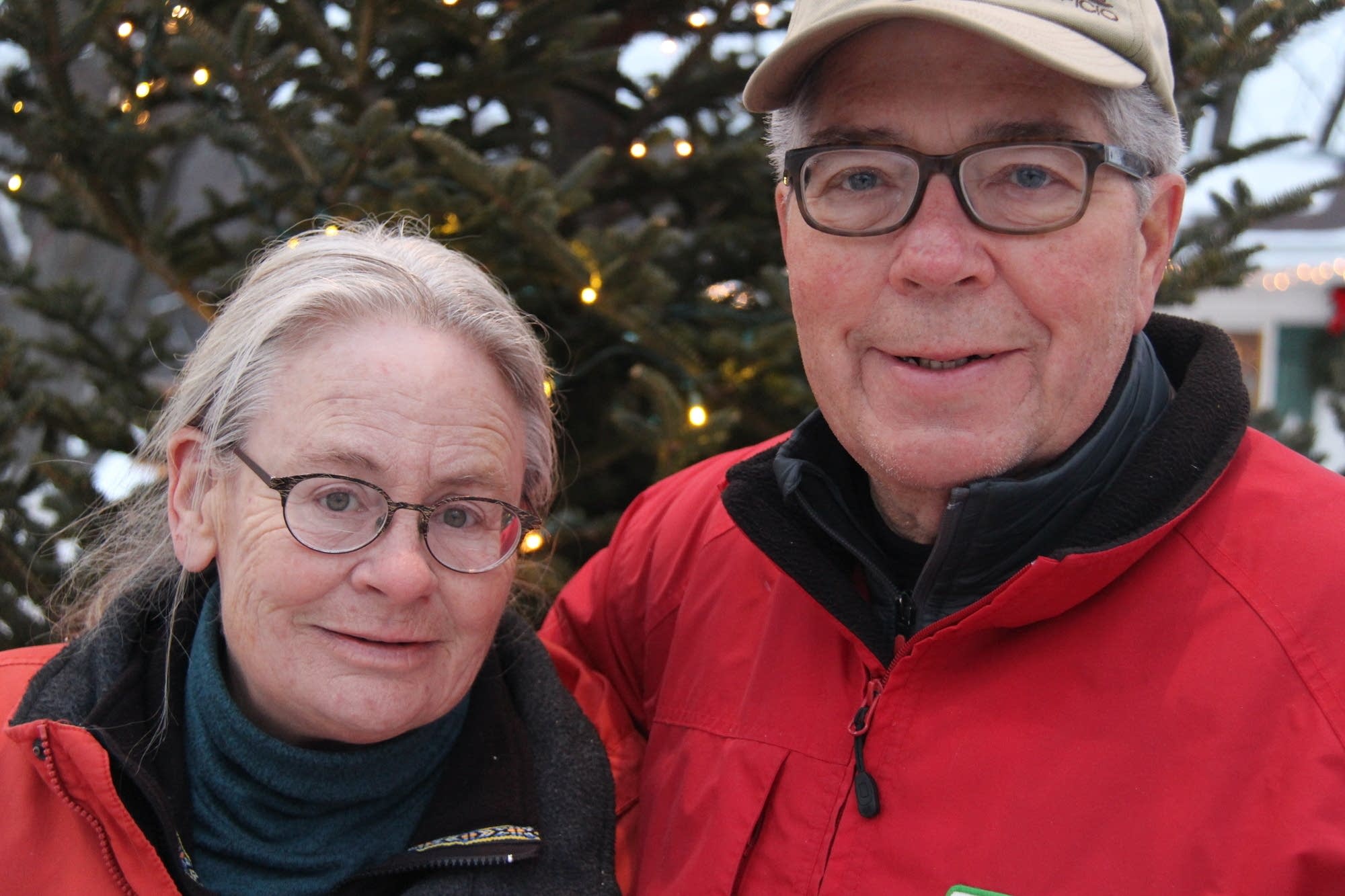 Deb and Neil Krueger pose for a portrait at their farm.