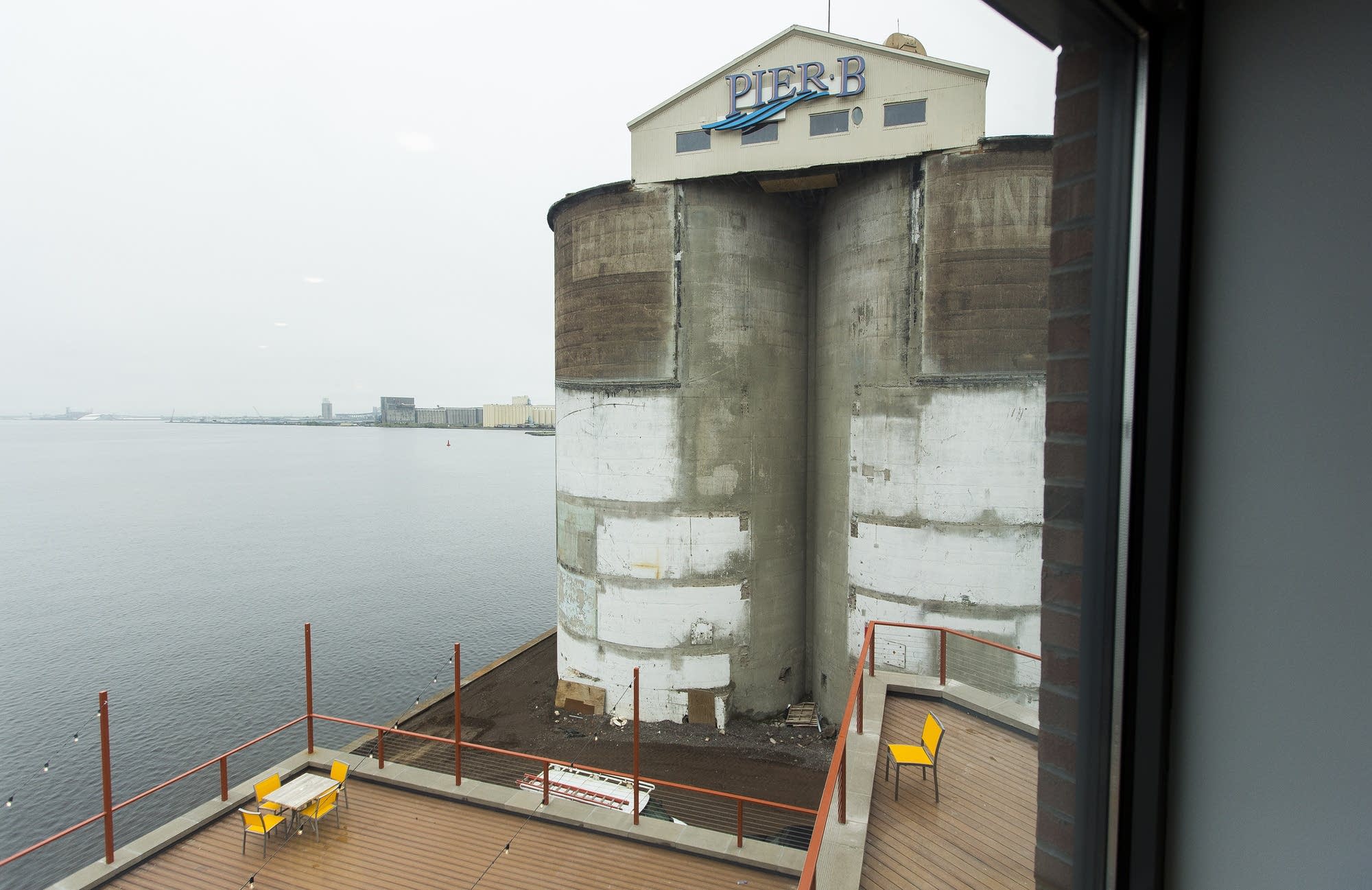 Pier B Resort's iconic concrete silos.