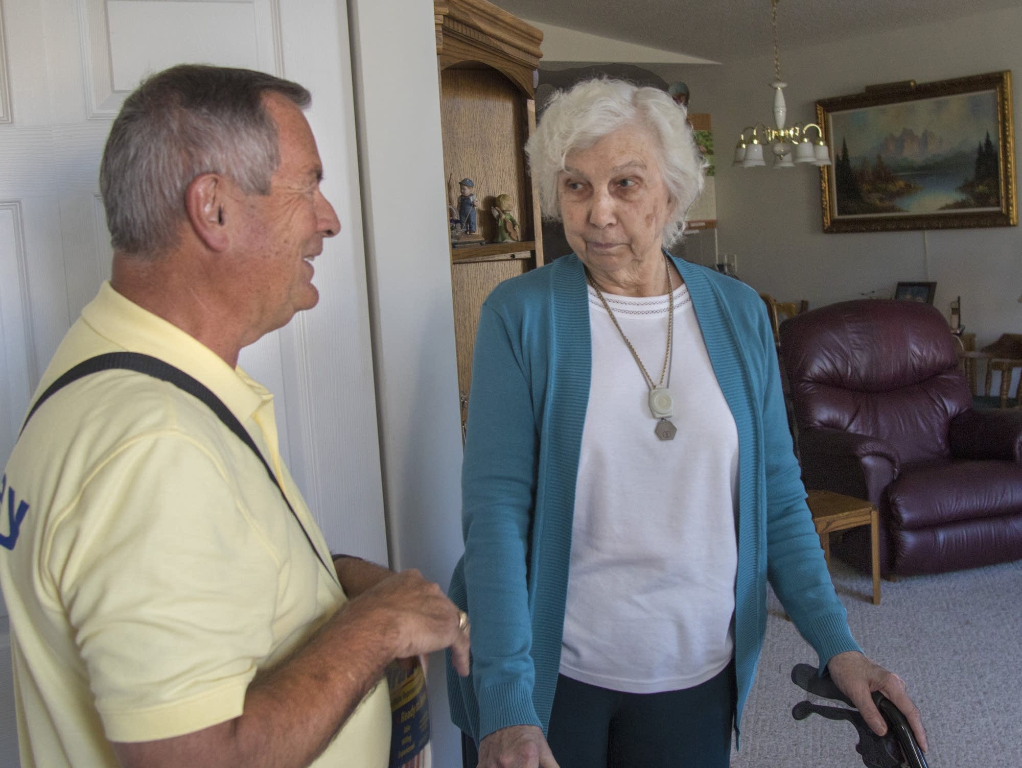 Fran Bradley chats with Lucille Rolfe