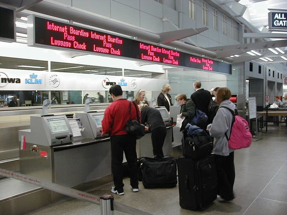 A Northwest ticket counter