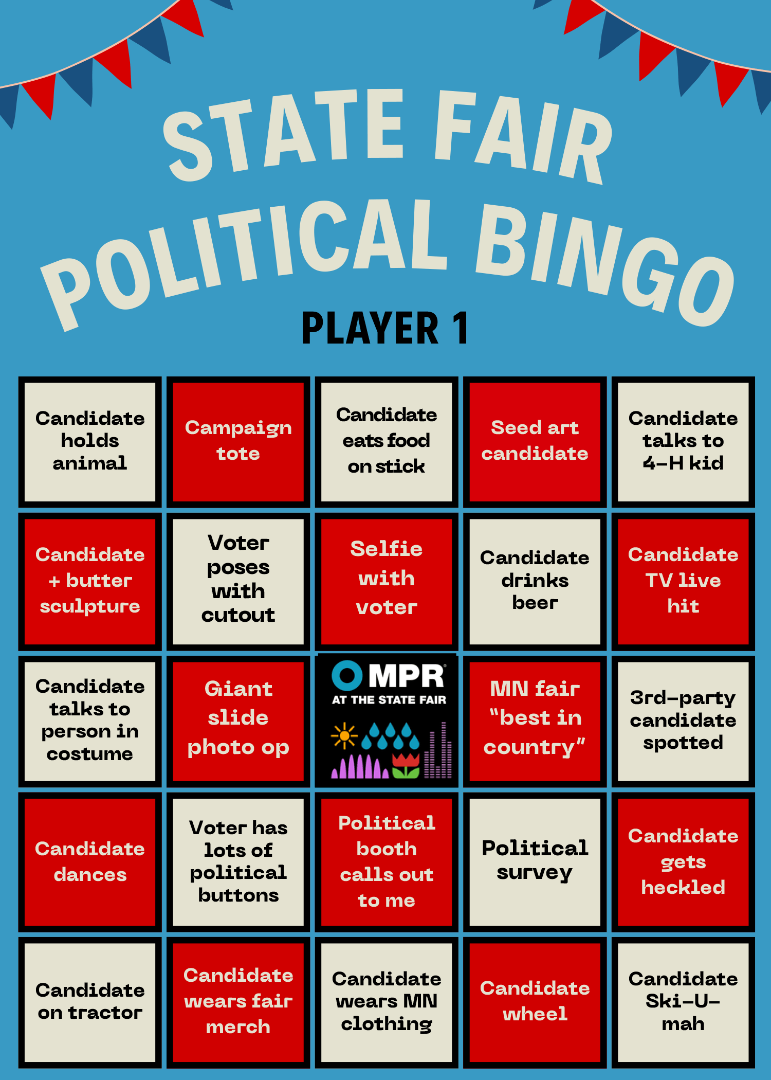 State fair political bingo player 1