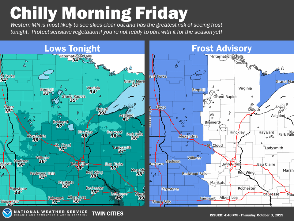 Frost advisory west