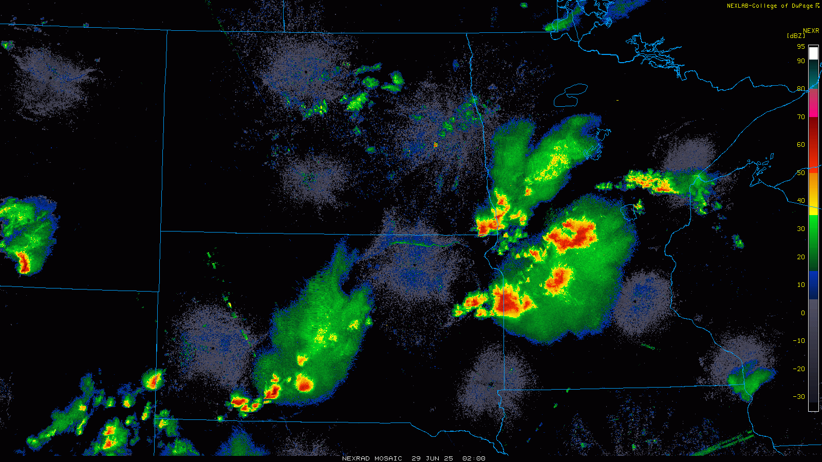 Radar loop from 9 p.m. Saturday to 2 a.m. Sunday