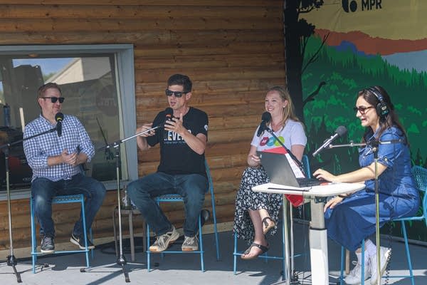 MPR News reporters on the stage