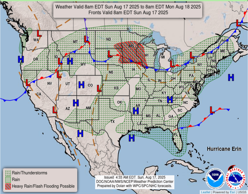 Surface analysis for Sunday