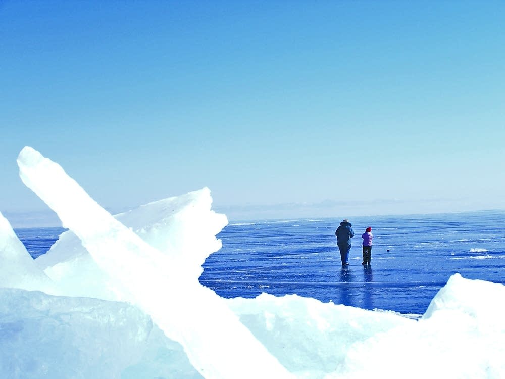 A walk on frozen Lake Superior