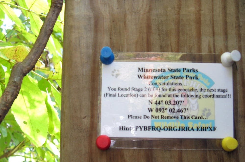 Geocache clue
