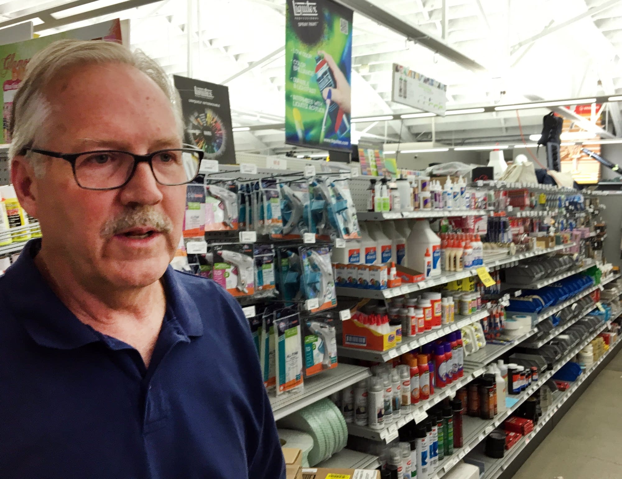 Larry Brown, co-owner of Art Materials in south Minneapolis