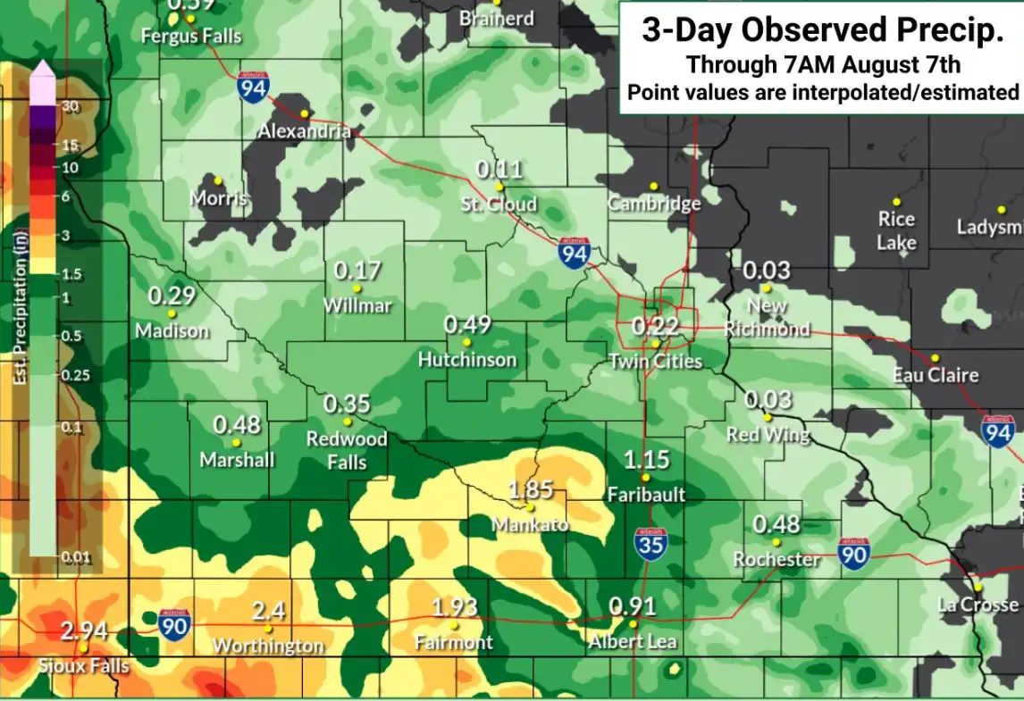 Heavy weekend rainfall could ease drought in parts of Minnesota MPR News