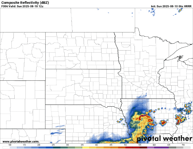 Forecast precipitation Sunday 7 a.m. to 7 p.m.