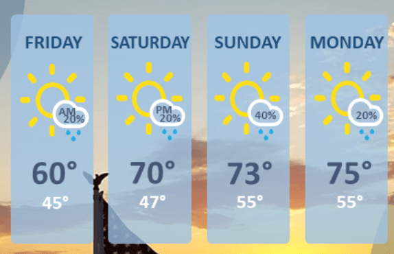 Weekend outlook