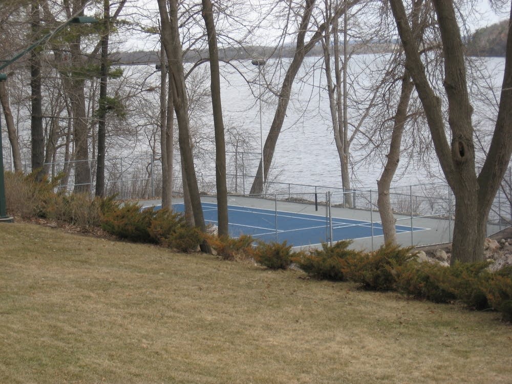 Tennis court along the St. Croix