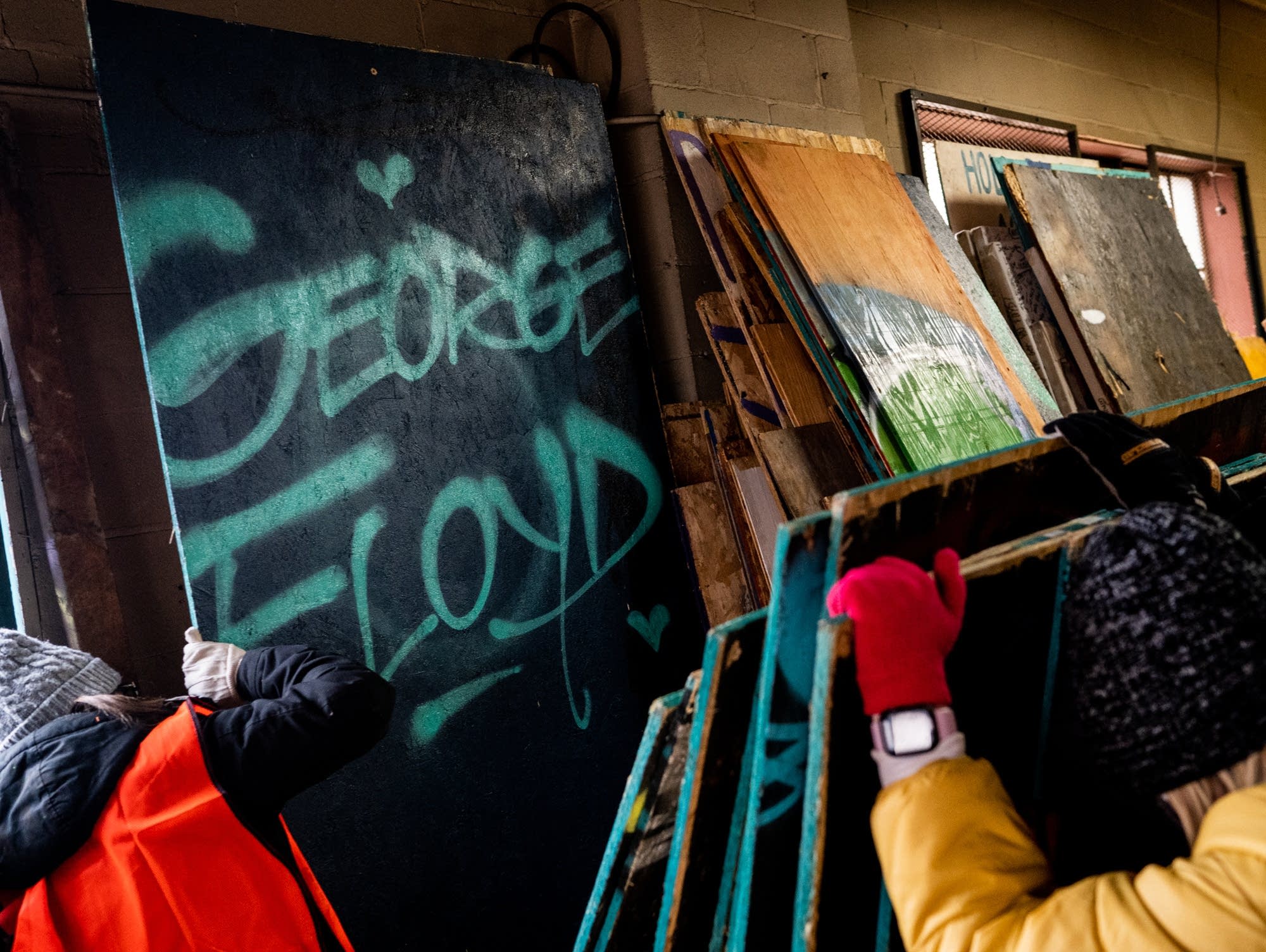 A Movement Memorialized Plywood Art Honoring George Floyd Goes On Display Mpr News