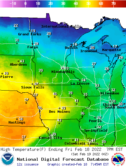 highs Fri