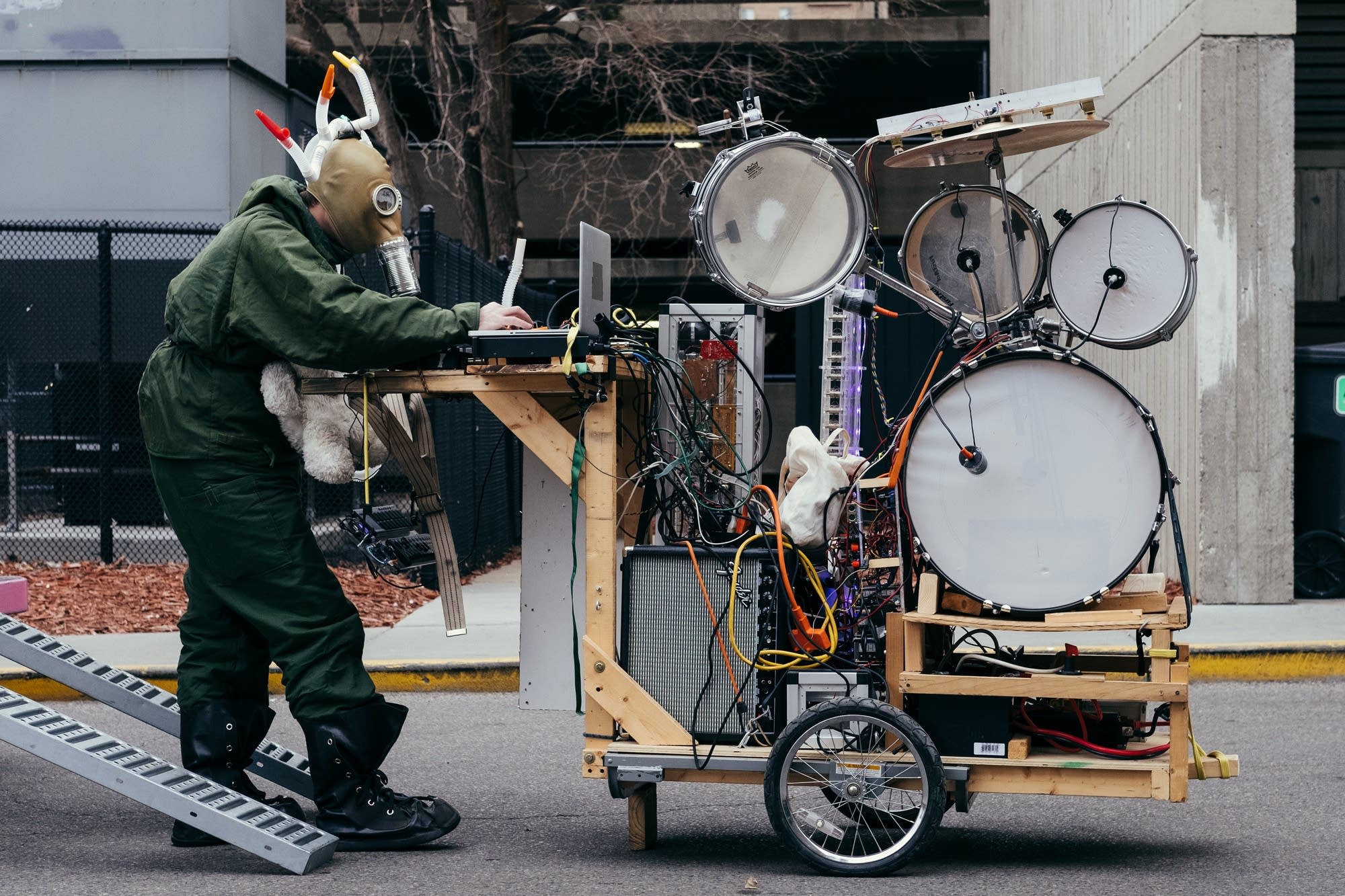 Troy Rogers readies the Robot Rickshaw.