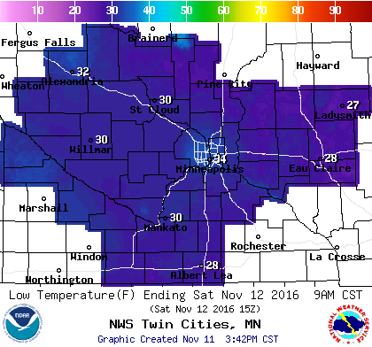 Chilly start Saturday, milder “Supermoon” weekend ahead