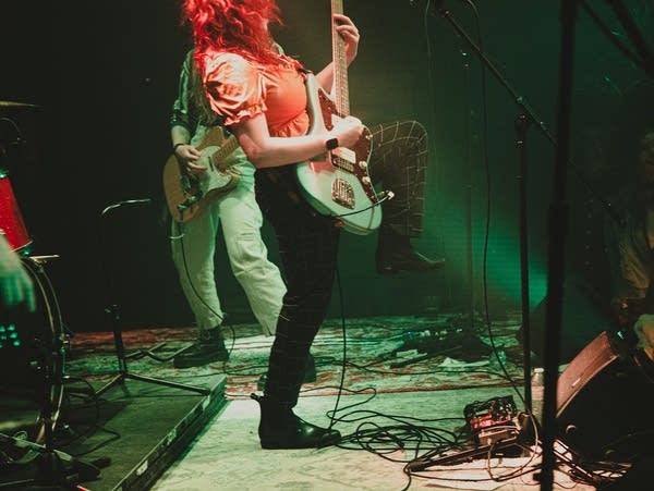 Gully Boys (Kathy Callahan, Natalie Klemond, Mariah Mercedes, Nadirah McGill) performed at the first show of new Uptown Minneapolis venue, Green Room, on Saturday, January 28, 2023.