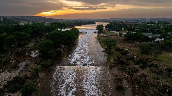 The Guadalupe River in Kerrville, Texas, rose more than 30 feet in five hours on July 4th, according to a flood gauge in the area.