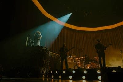teddy swims and his band performing on stage