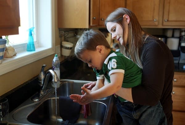 Washing hands