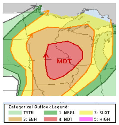 Severe weather threat for Monday