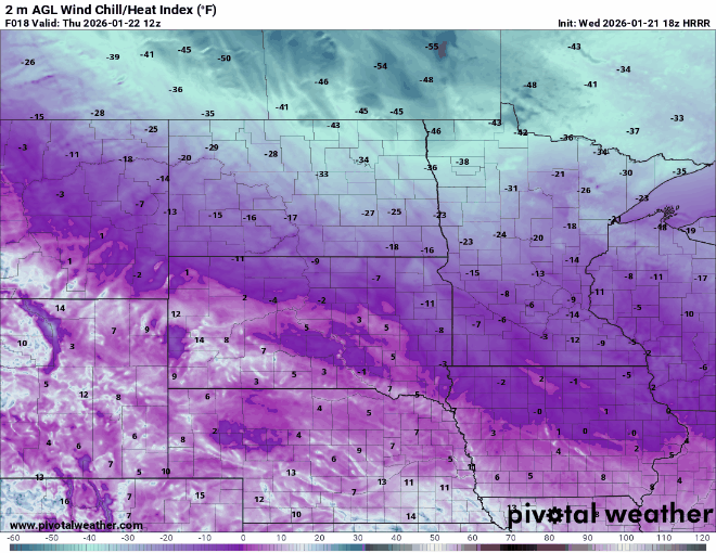 Dangerous cold moving in making for the coldest temps of winter