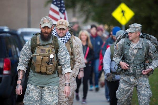 Veterans march