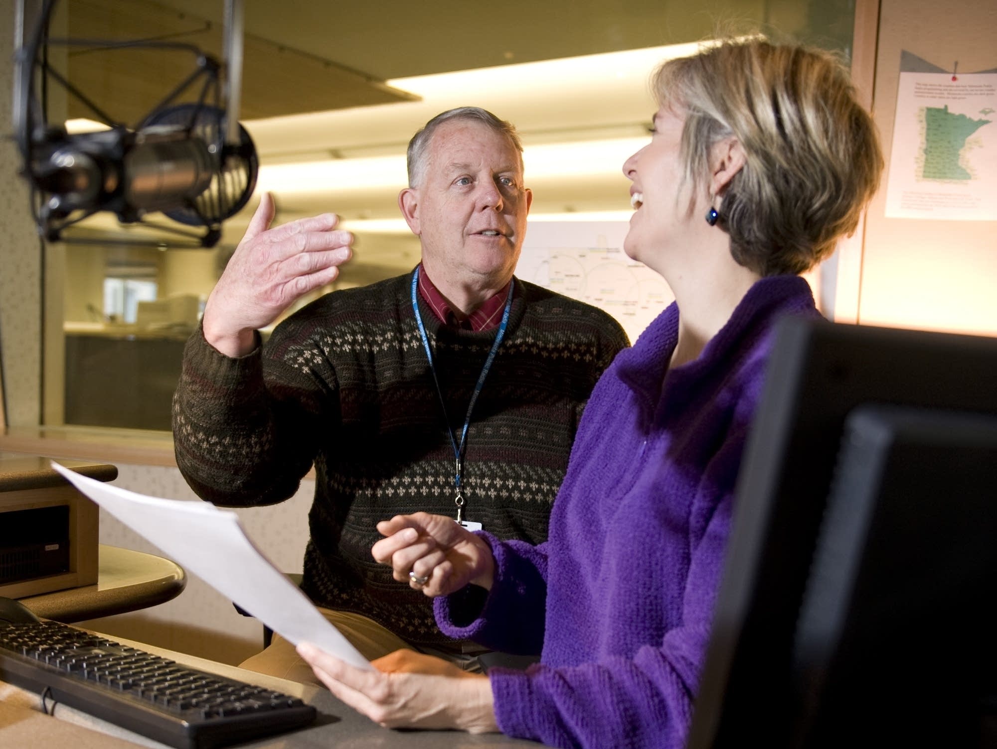 Mark Seeley talks with Cathy Wurzer in the MPR studios.