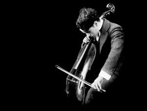 Charlie Chaplin at the cello