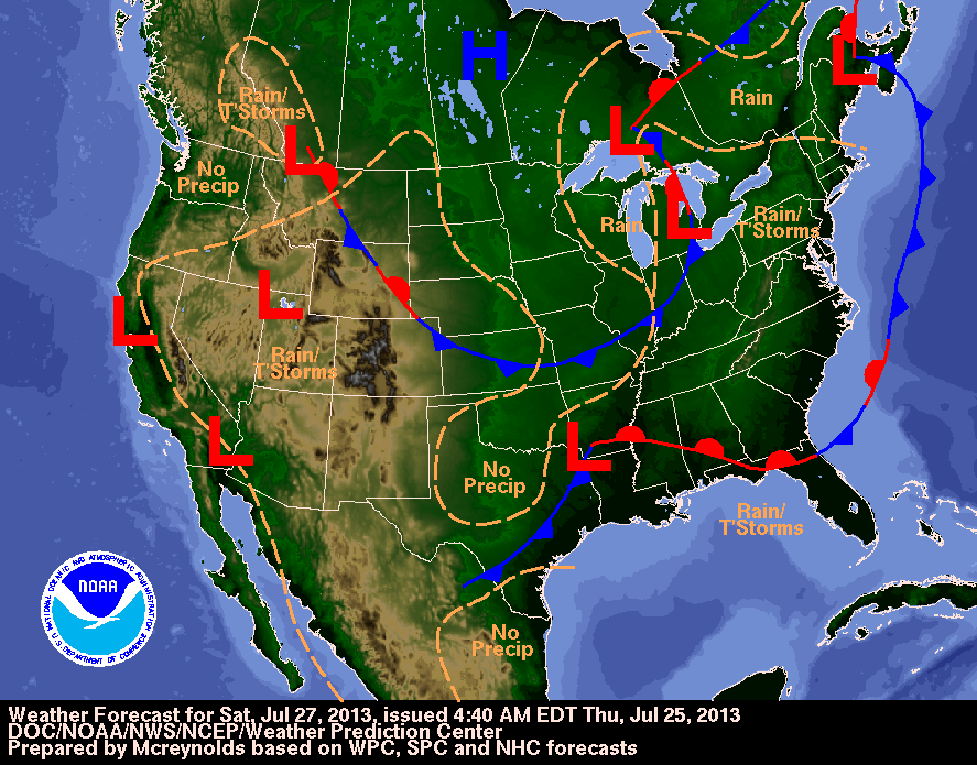 July 25 - Saturday map