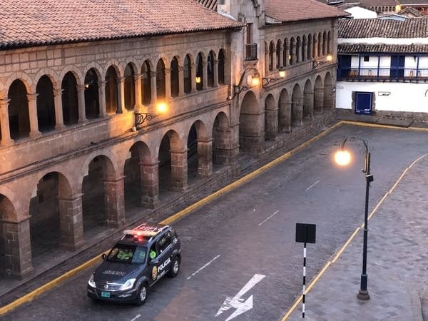 A view from a hotel where a professor is staying in Peru.