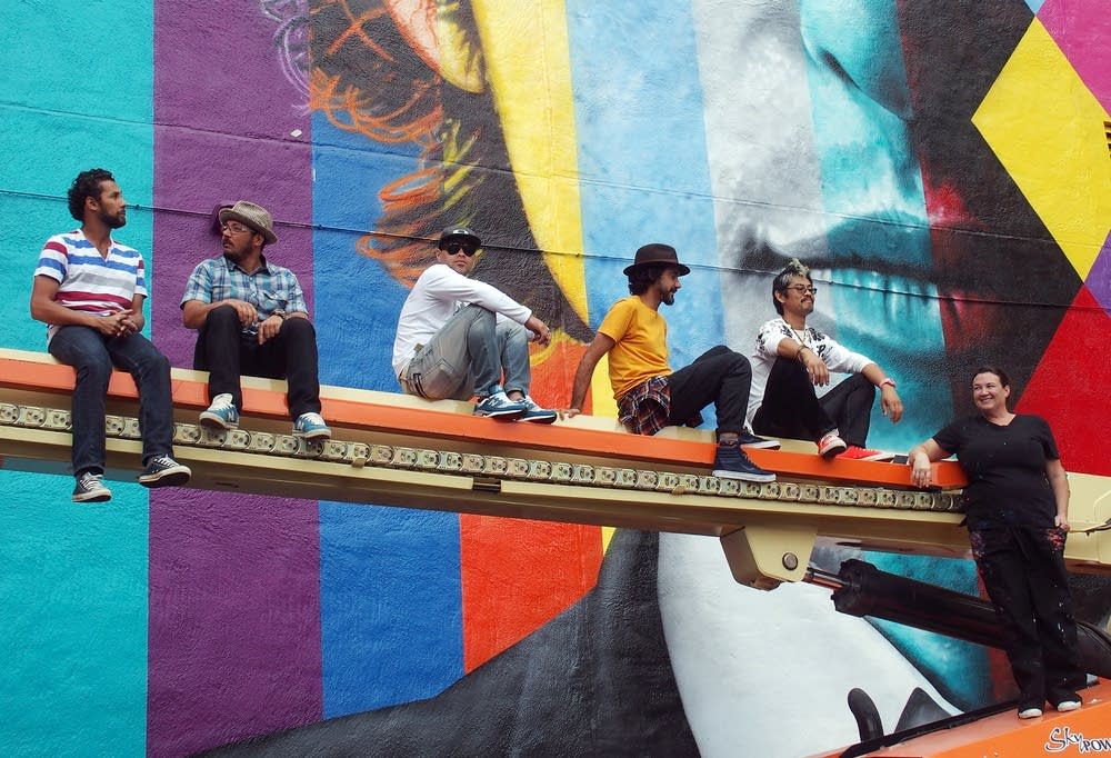 The mural crew included two from Minneapolis.