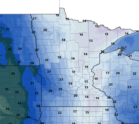 Cooler Thursday with some sun; snow overnight into early Friday, then frigid
