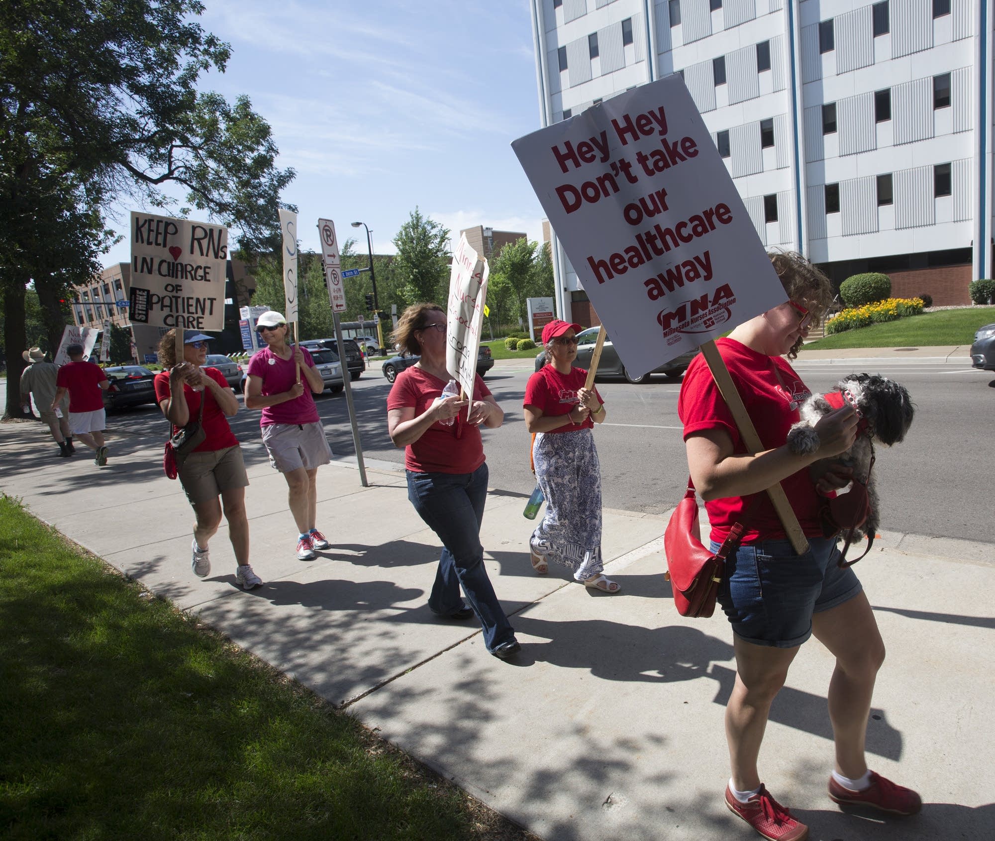 Allina nurses on strike in 2016.