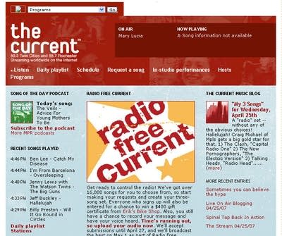 The Current Homepage 2007