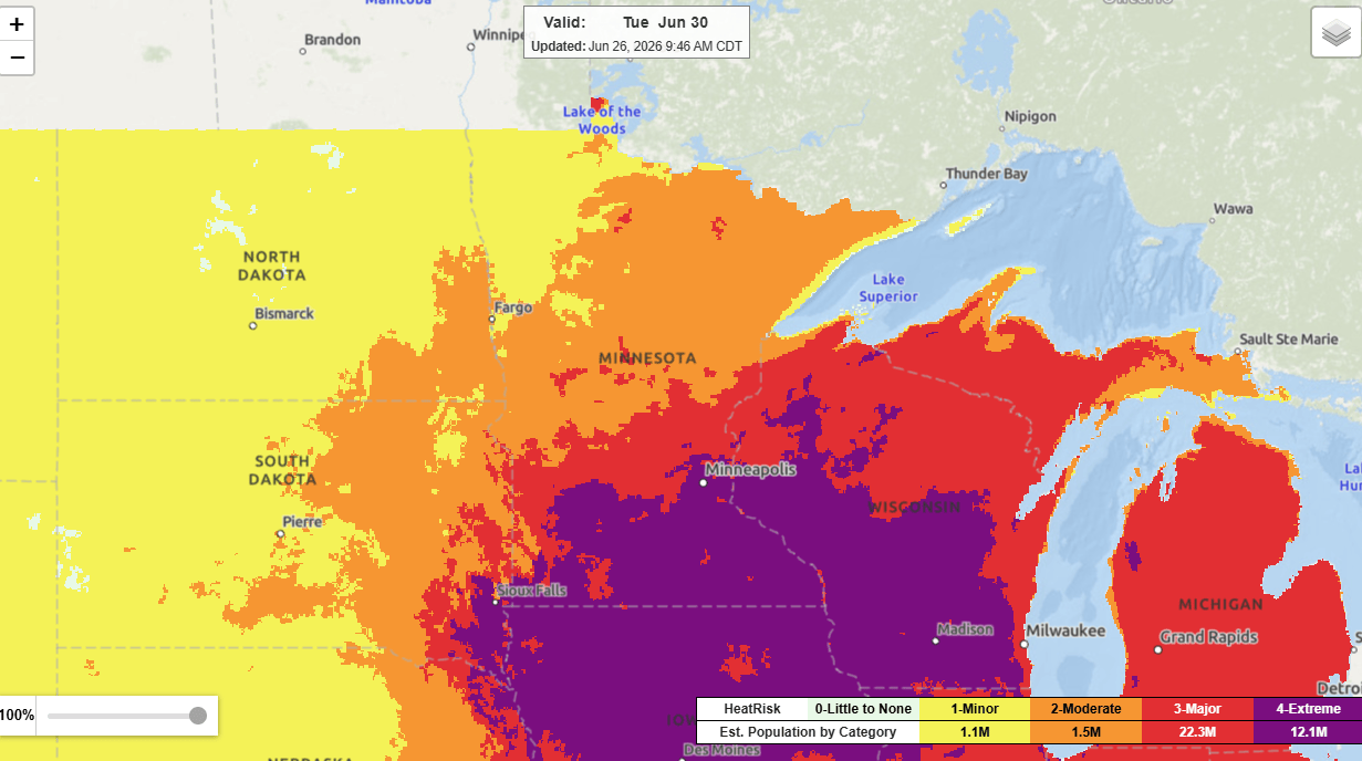 HeatRisk much of next week